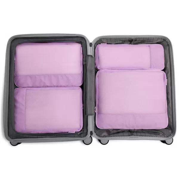  Kufor HEYS Ecotex Compression Packing Cube 4 Pc Set LILAC BLOSSOM 