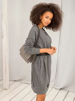 Dámske šaty BASIC FEEL GOOD RV-TU-5184.93P DARK GREY