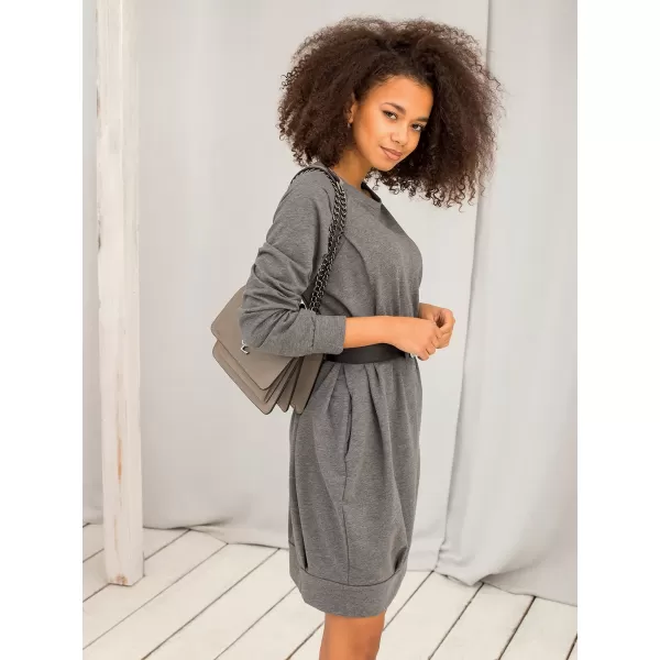  Dámske šaty BASIC FEEL GOOD RV-TU-5184.93P DARK GREY 