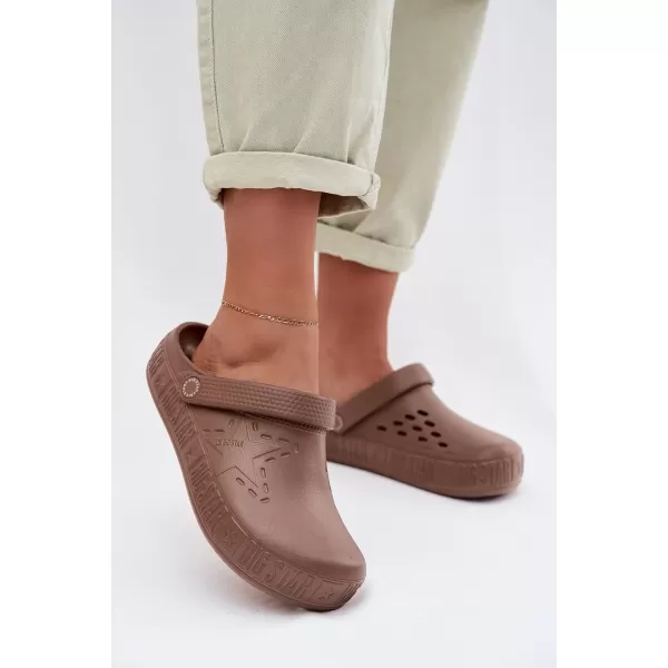  Dámske šľapky BIG STAR TT274A085 BROWN/BEIGE Big Star Shoes 