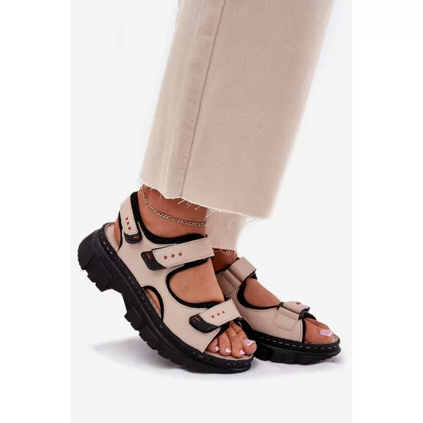  Dámske sandále ARTIKER 56C0471 BEIGE/BLACK 