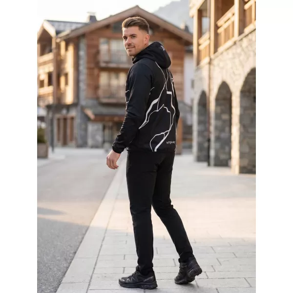  Pánska softshellová bunda premium ALTISPORT VOJ/ALM073JACK01 ČIERNA 