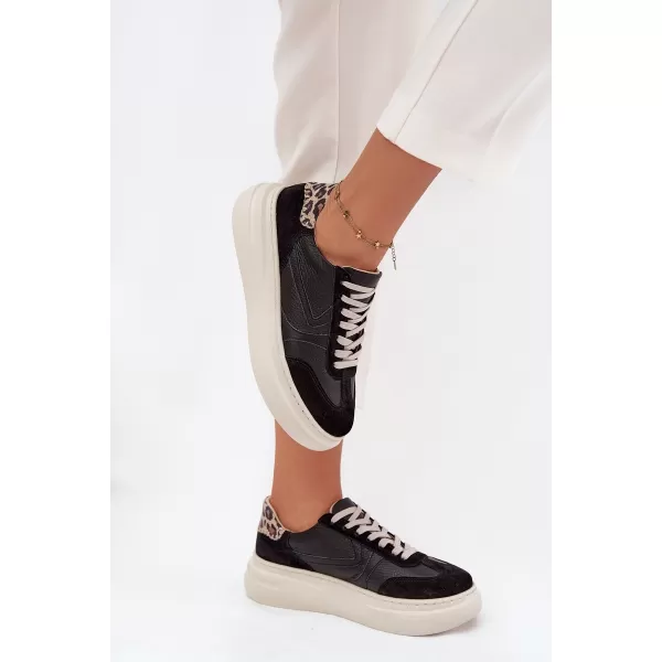  Dámske tenisky ZAZOO N1263 BEIGE/BLACK 