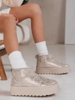 Dámske topánky DSTREET ZY1293 BÉŽOVÁ