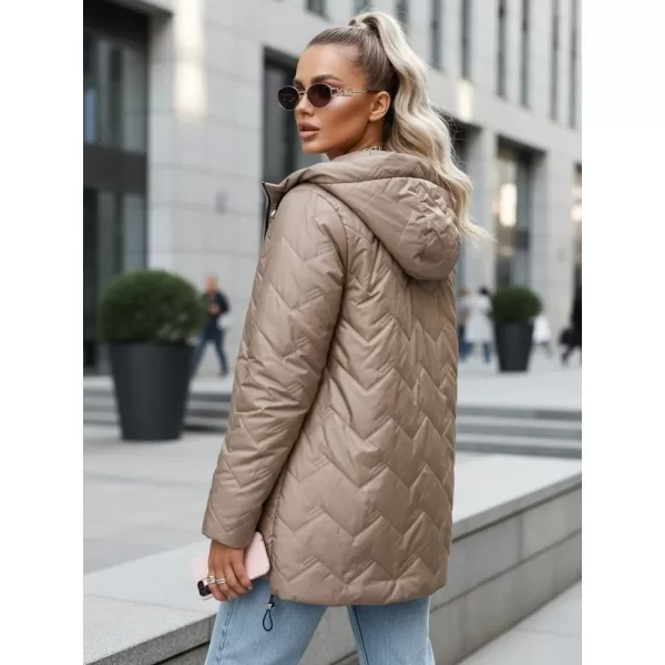  Dámska bunda DSTREET TY5609 KARAMELOVÁ 