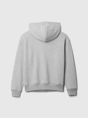 Detská mikina GAP FULLZIP LOGO HOODIE 609295-00 LIGHT HEATHER GREY