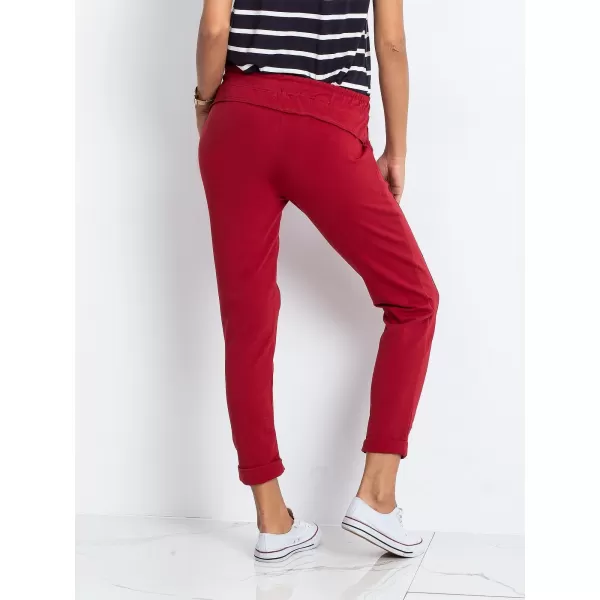  Dámske tepláky BASIC FEEL GOOD RV-DR-3589.06X BURGUNDY 