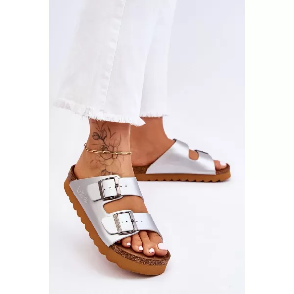  Dámske šľapky BIG STAR LL274476 SILVER Big Star Shoes 