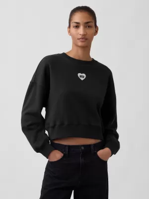 Dámska mikina GAP CREW CROP SWEATSHIRT 852831-01 MOONLESS NIGHT