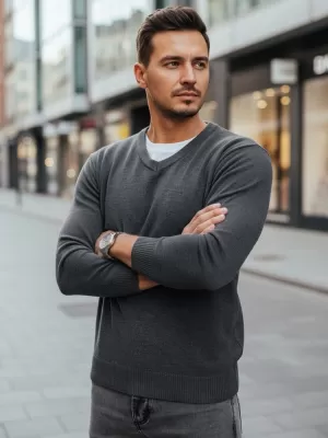 Pánsky sveter DSTREET WX2316 SVETLO ŠEDÁ