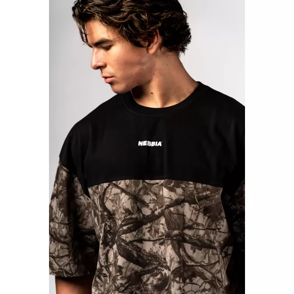  Oversized tričko POWER 898 SVETLO HNEDÁ CAMO Nebbia 