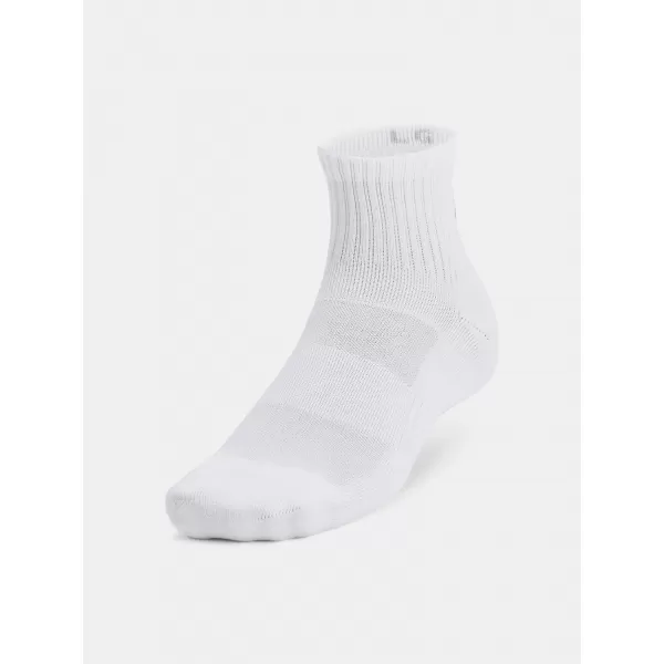 Ponožky UNDER ARMOUR UNISEX UA TC QTR (3 PÁRY) 1386372-100 BIELA 