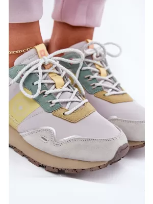 Dámske topánky BIG STAR RR274244 YELLOW/GREY Big Star Shoes