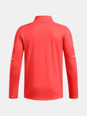 Chlapčenské tričko UNDER ARMOUR TECH UTILITY 1/4 ZIP 1390029-847 ORANŽOVÁ