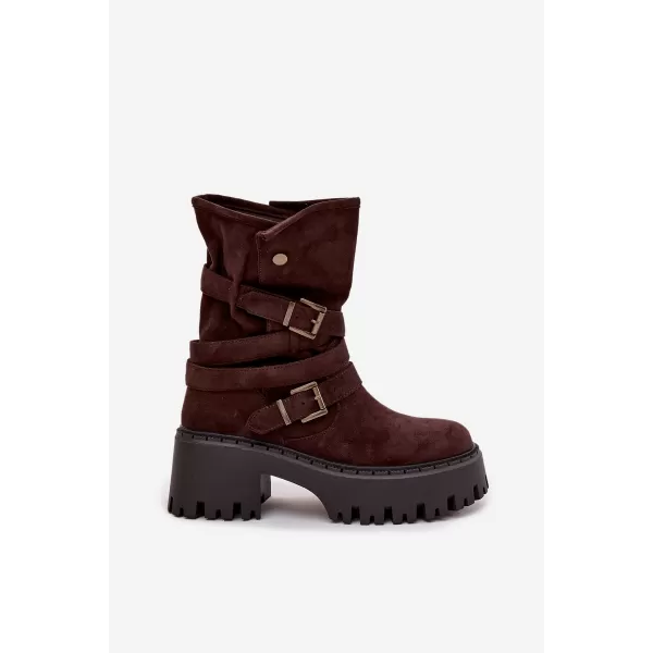 Dámske topánky na podpätku BOTO NERELISA 40379 BROWN 