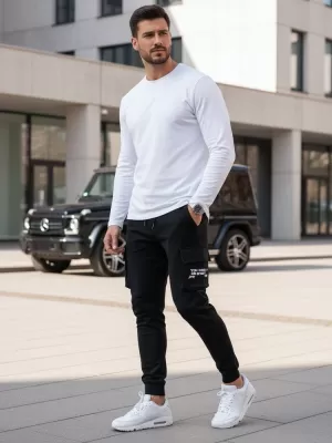 Pánske nohavice DSTREET UX4161 ČIERNA