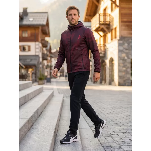  Pánska softshellová bunda premium ALTISPORT VOJ/ALM072JACK01 WINE/RED 