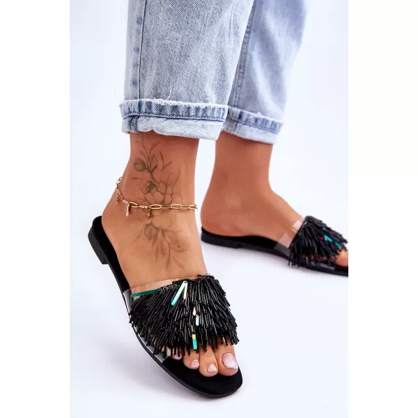  Dámske šľapky S.BARSKI KV-576-4 BLACK 