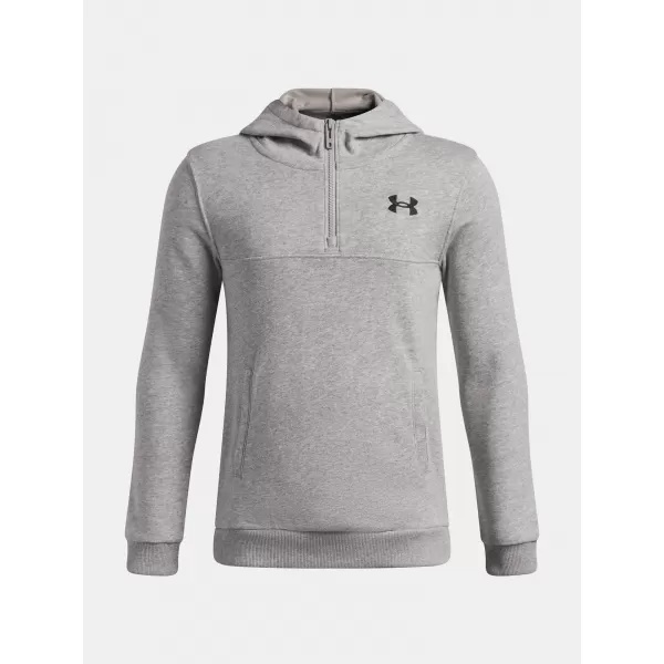  Chlapčenská mikina UNDER ARMOUR UA RIVAL LW 1/4 ZIP HOODIE 6009316-011 ŠEDÁ 