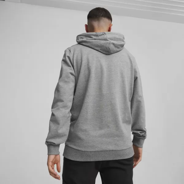  Pánska mikina PUMA TEAMGOAL CASUALS HOODY 658618_33 STREDNE ŠEDÁ VRES/BIELA 