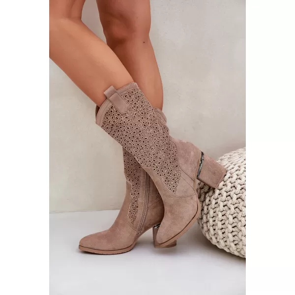  Dámske čižmy S.BARSKI HY51-238 BEIGE 