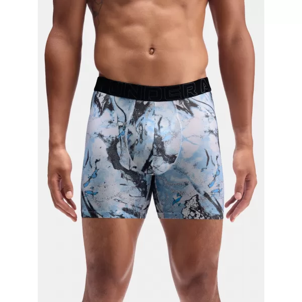  Pánske boxerky UNDER ARMOUR UA PERFORMANCE TECH - PRINT 6IN - 1PK 1383875-101 ČIERNA 