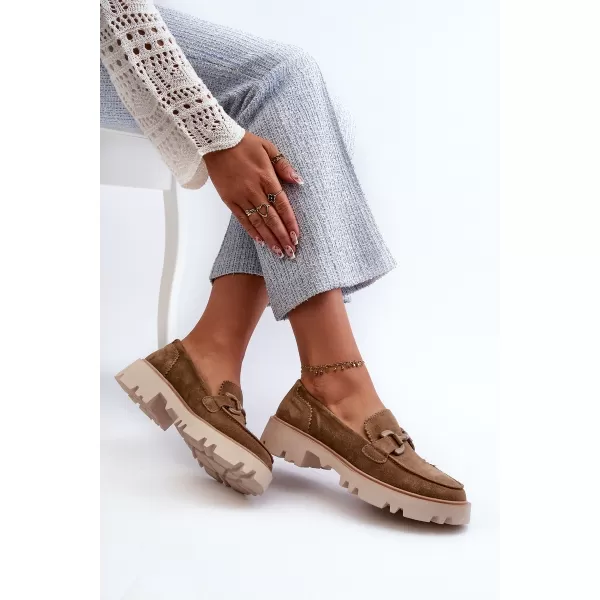  Dámske mokasíny D&A TW117 BROWN 