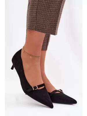 Dámske lodičky na podpätku BOTO PIRELA 42038 BLACK
