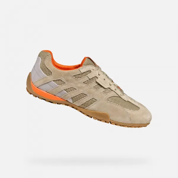  Pánske tenisky GEOX SNAKE ORIGINAL G002963 BÉŽOVÁ 