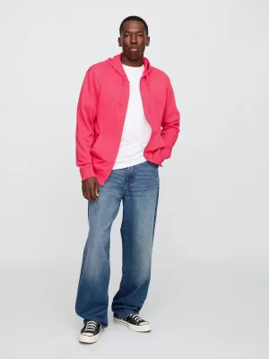 Pánska mikina GAP FULLZIP LOGO HOODIE 868454-15 RASPBERRY