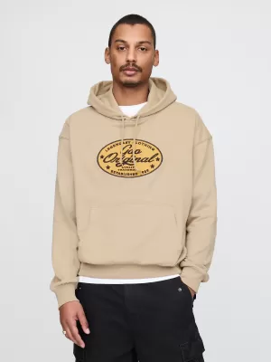 Pánska mikina GAP LOGO PULLOVER HOODIE 744731-01 KHAKI