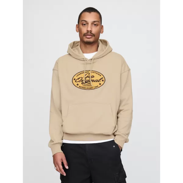  Pánska mikina GAP LOGO PULLOVER HOODIE 744731-01 KHAKI 