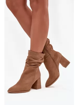 Dámske čižmy ZAZOO 4216 BEIGE