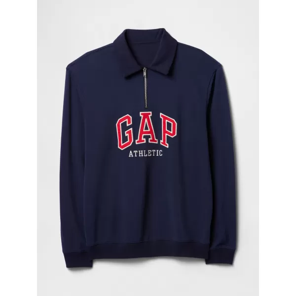  Pánska mikina GAP POLO HALF ZIP SWEATSHIRT 744734-01 NAVY UNIFORM 
