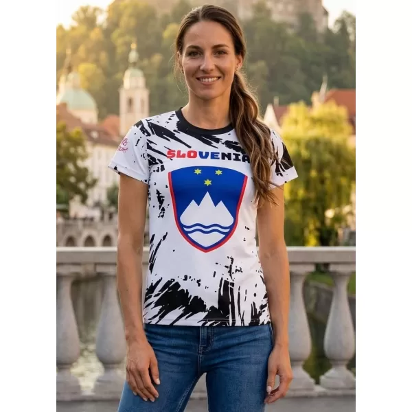  Dámske tričko premium ALTISPORT VOJ/ALW036SI/TR01 ABSTRAKCIA 