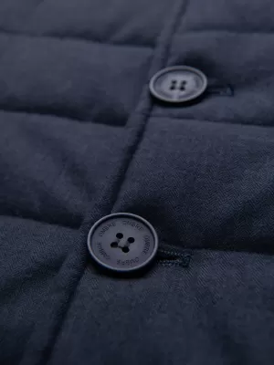 Pánska vesta OMBRE OM-JAVJ-0275 NAVY BLUE MELANGE
