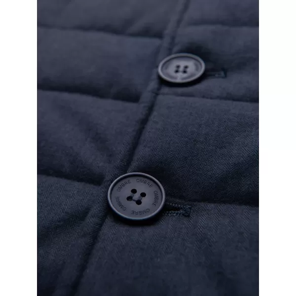  Pánska vesta OMBRE OM-JAVJ-0275 NAVY BLUE MELANGE 