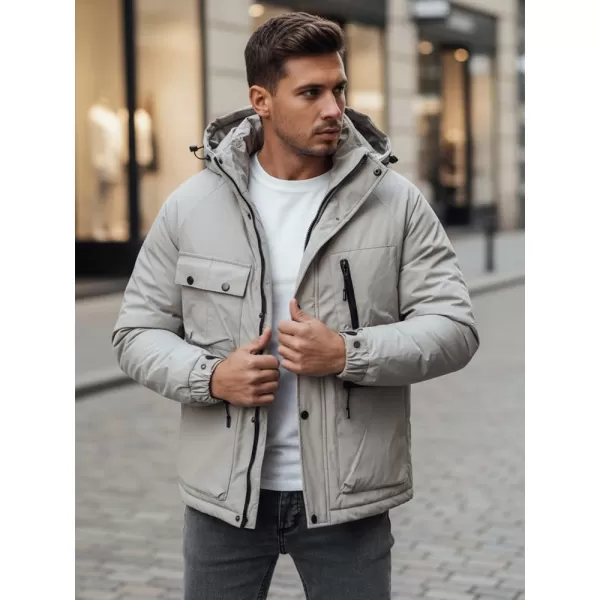  Pánska bunda DSTREET TX5107 BIELA 