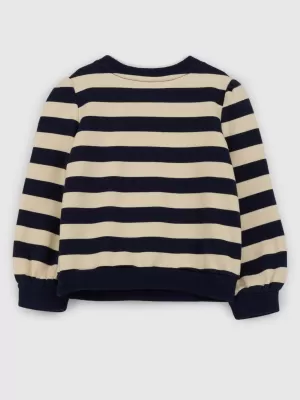 Detská mikina GAP LOGO CREW SWEATSHIRT 870968-00 NAVY STRIPE