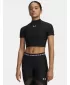 Dámske tričko HEATGEAR CROP MOCK SS 6010006-008 ČIERNA Under Armour