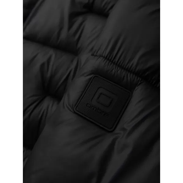  Pánska bunda OMBRE OM-JAHP-0235 ČIERNA 