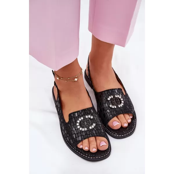  Dámske sandále S.BARSKI KV51-096 BLACK 