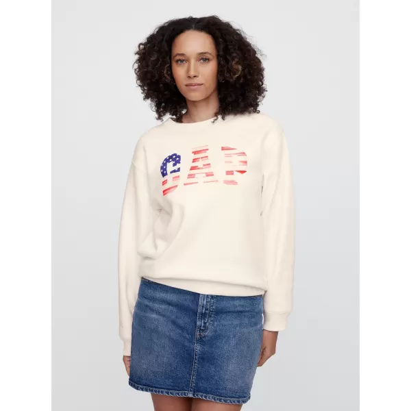  Dámska mikina GAP LOGO SWEATSHIRT 782487-01 NEW OFF WHITE OPT 