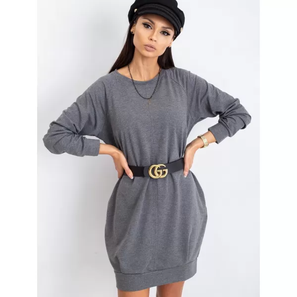  Dámske šaty BASIC FEEL GOOD RV-TU-5184.93P DARK GREY 