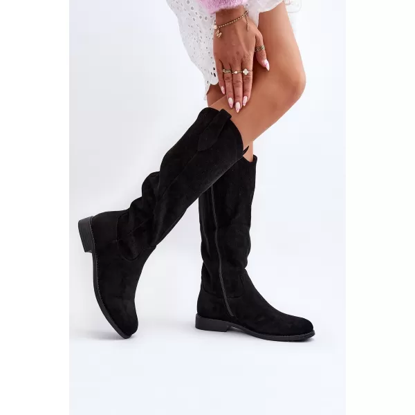  Dámske čižmy S.BARSKI HY66-132 BLACK 