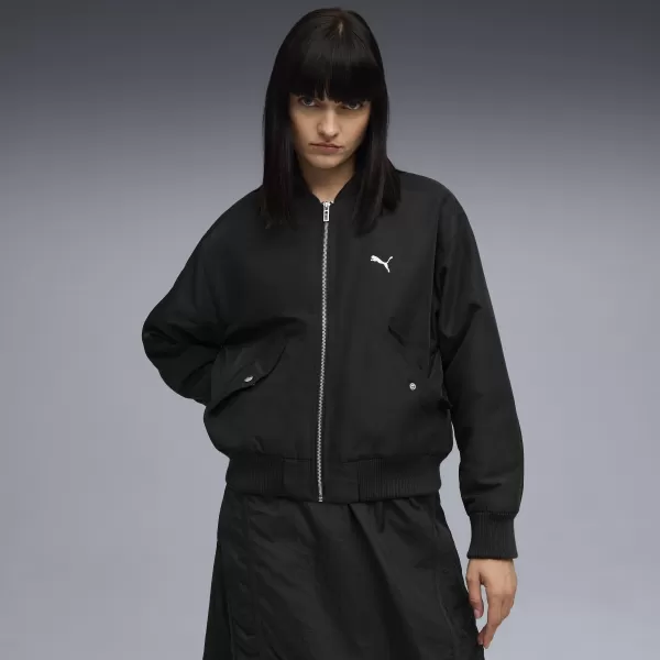  Dámska bunda PUMA T7 SATIN BOMBER JACKET 632168-01 PUMA ČIERNA 