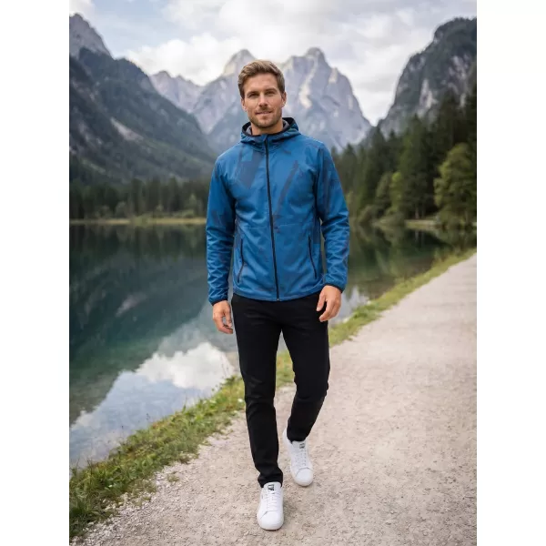  Pánska softshellová bunda premium ALTISPORT VOJ/ALM079JACK01 MODRÁ 