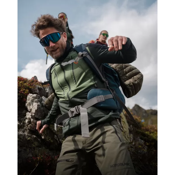  Pánska mikina powerfleece NORDBLANC GROAN NBWFM8282 TMAVO ZELENÁ 