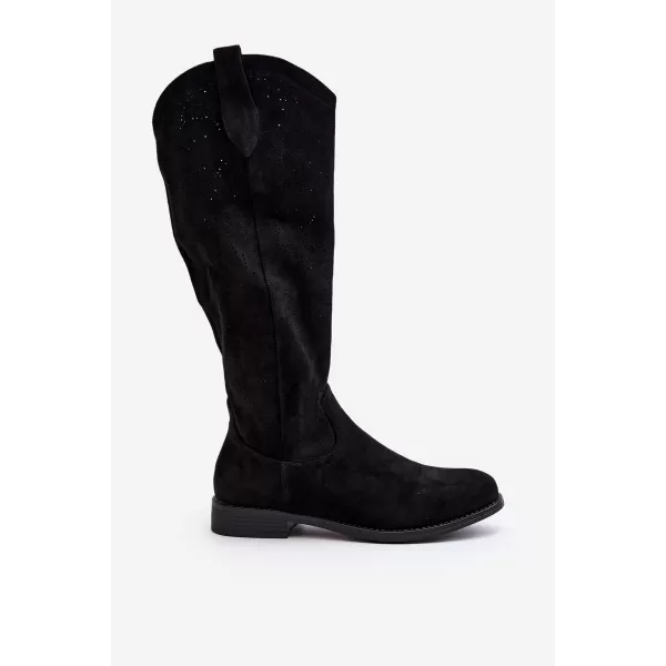  Dámske čižmy S.BARSKI HY66-132 BLACK 