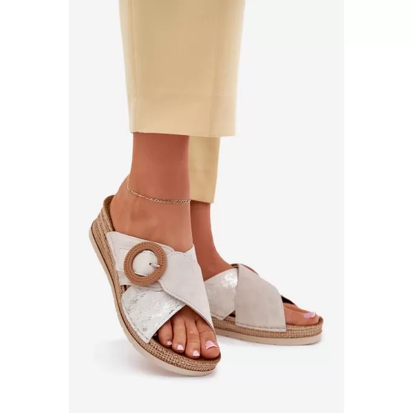  Dámske sandále INBLU RV000012 BEIGE 